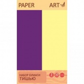 Бумага Тишью (10листов) 2цв. фиолетовый и нежно-жёлтый ЦБТ102225