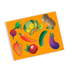 Трафарет-раскраска Овощи