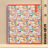 Тетрадь 96л. кл. "Яркий орнамент" цветная спираль, цветная мелованная обложка 96-1091