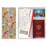 Обложка для документов (карта, паспорт,билеты) "Не забудь все вещи в поездку"