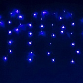н.г. Гирлянда электрическая бахрома LED 1,5м*0,6м 60л. синий,силиконовый провод,контроллер