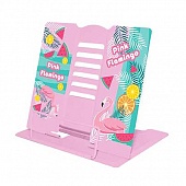 Подставка для книгА4 и планшета мет. с рисунком "Розовый фламинго"