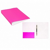Папка со скоросшивателем 0,7мм с карманом розовая