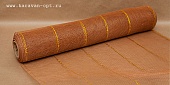 Сетка флористическая 7,3х0,53м, золотая полоса коричневая