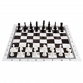 Шахматы, шашки классические в пакете+поле 28,5*28,5см.