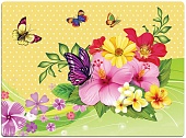 Доска для лепки А3+ Цветы и порхающие бабочки