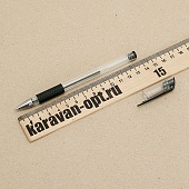 Ручка гелевая чёрная с прозрачным корпусом