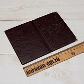 Обложка для паспорта эко-кожа, металлические уголки