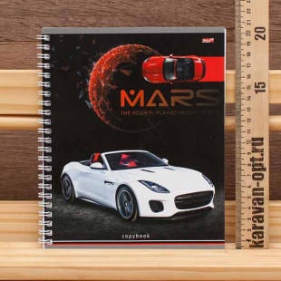 Тетрадь 80л. кл. "Марсианские машины" гребень,  цветная мелованная обложка