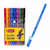 Ручка капиллярная 10цв. в наборе FLAIR CREATIVE , 0,4 мм, смываемые, европодвес