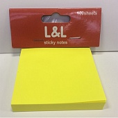 Блок для записей с липким слоем 76*76 100л. жёлтый неон
