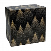 Коробка подарочная с крышкой "Зимний лес" 17,5*17,5*10см.