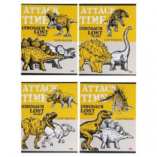 Тетрадь 96л. "Атака динозавров" обложка-мелованный картон