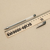 Ручка гелевая чёрная с прозрачным корпусом 0,7мм