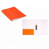 Папка с прижимом+карман 0,7мм Double Neon оранжевая