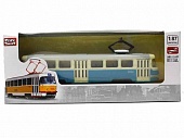 Модель 1:87 Трамвай в коробке 19,5*5*8см.