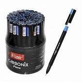 Ручка гелевая Flair CARBONIX-II синяя, карбоновый корпус 0,5мм