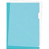 Папка - уголок А4 180мкм. Attomex гладкая фактура, полупрозрачная синяя