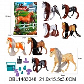 Набор животных "Лошади" 8шт. в пакете