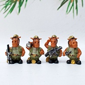 фигурка лошадка военные с автоматами 6см. 4вида фигурка лошадка военные с автоматами 6см. 4вида