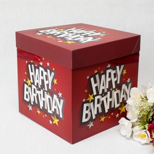 ������� ���������� � �������, ���������� ������� 22*22*22��. "Happy Birthday"